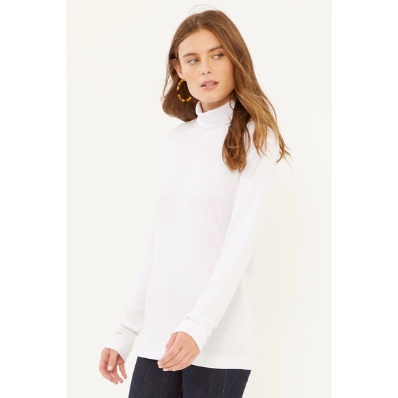 Three Dots Refined Rib Long Sleeve Turtleneck - Picture 8 of 9